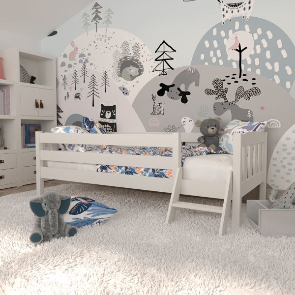 Кровать одинарная с лесенкой Ф-141.02