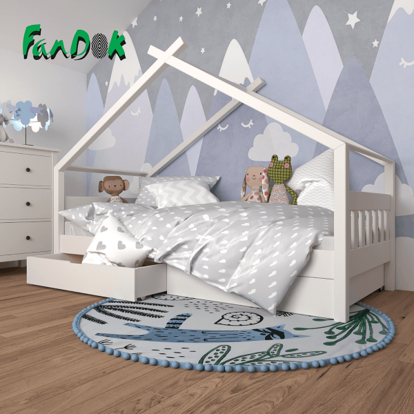 Кровать-домик с 2-мя выдвижными ящиками Ф-141.11